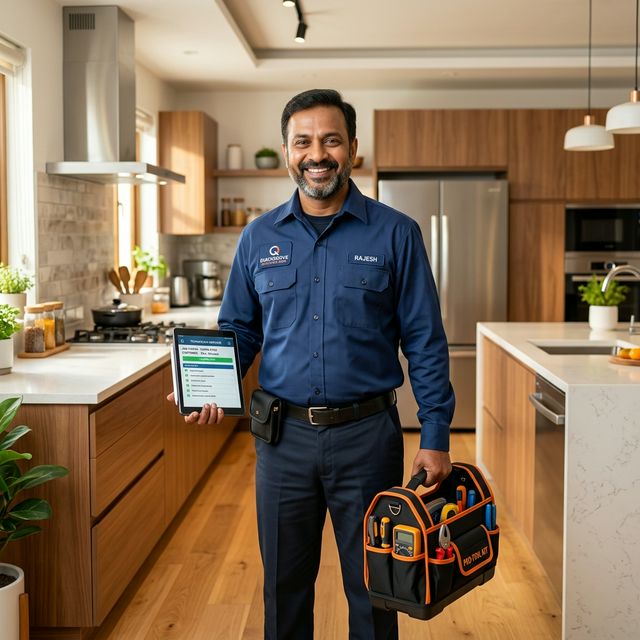 QuickCare Technician Repairing Appliance in Pune